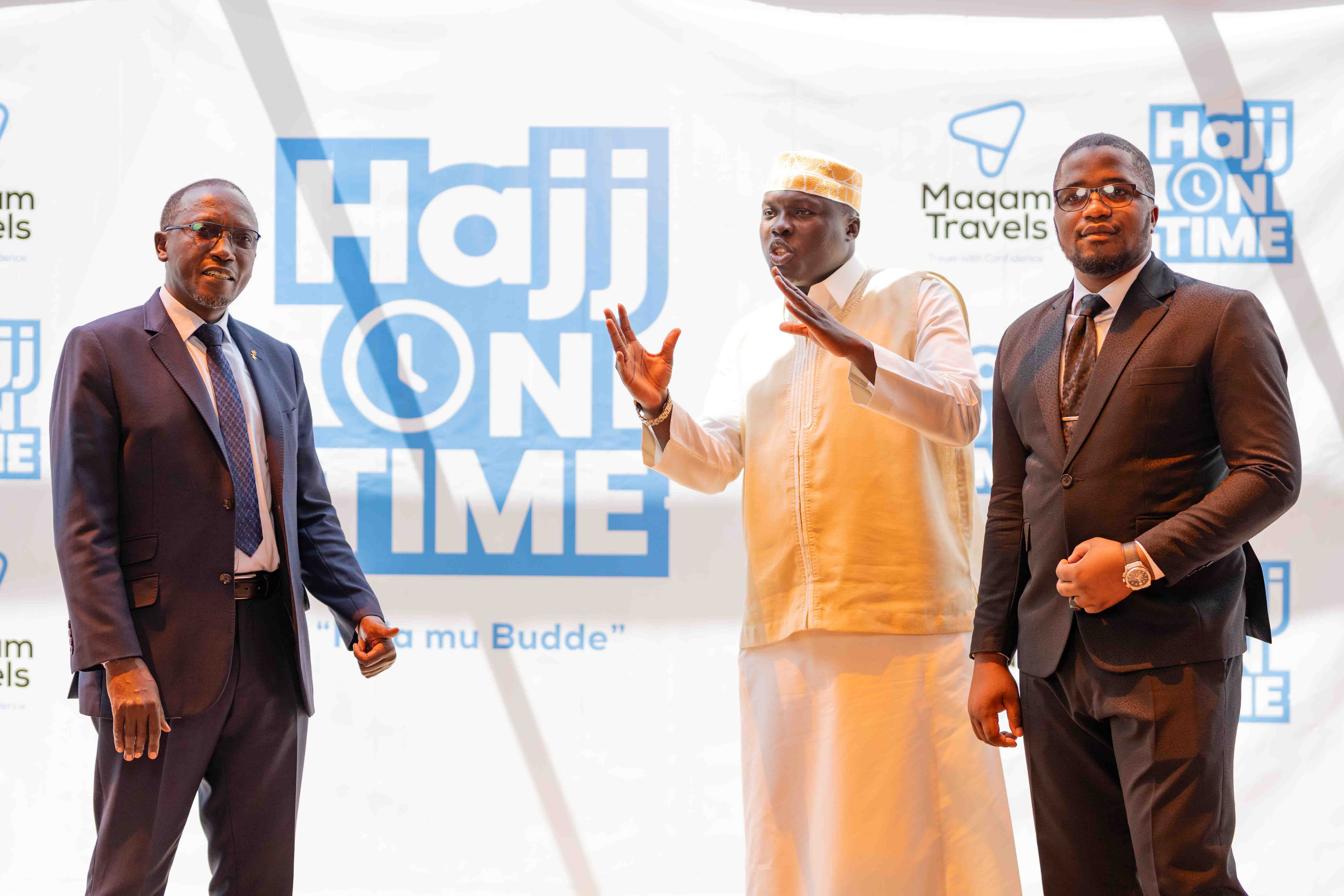 Launch of the Hajj On Time campaign at BMK Café, Hotel Africana (Kampala), 14 July 2025